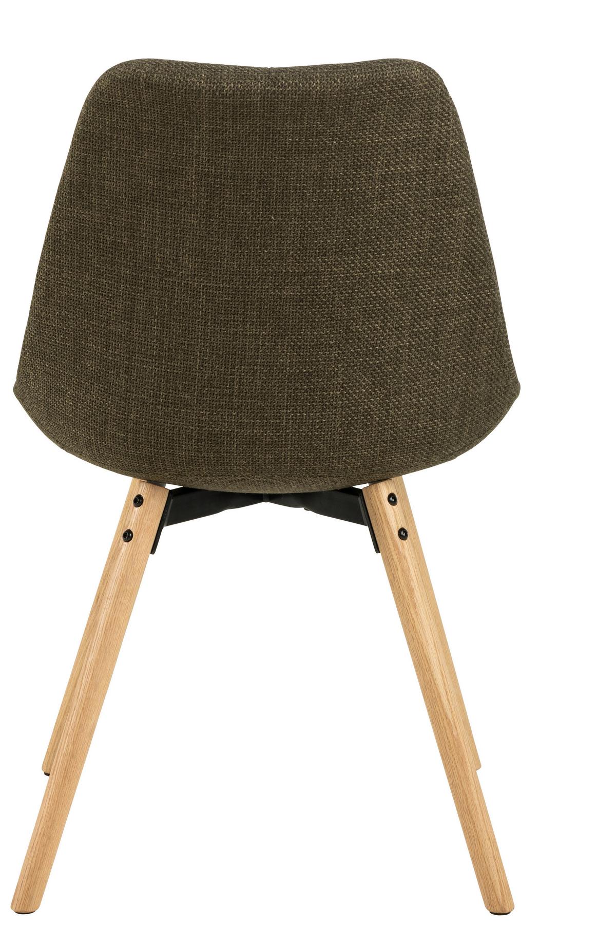 KRZESŁO ERICA - kolor dębowy/zielony, Konventionell, tkanina/drewno (49/84/55cm) - MID.YOU