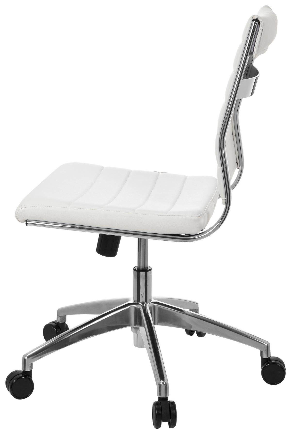 Pisarniški Stol Trisha, Bela - barve kroma/bela, Moderno, kovina/umetna masa (58/107/47cm) - MID.YOU