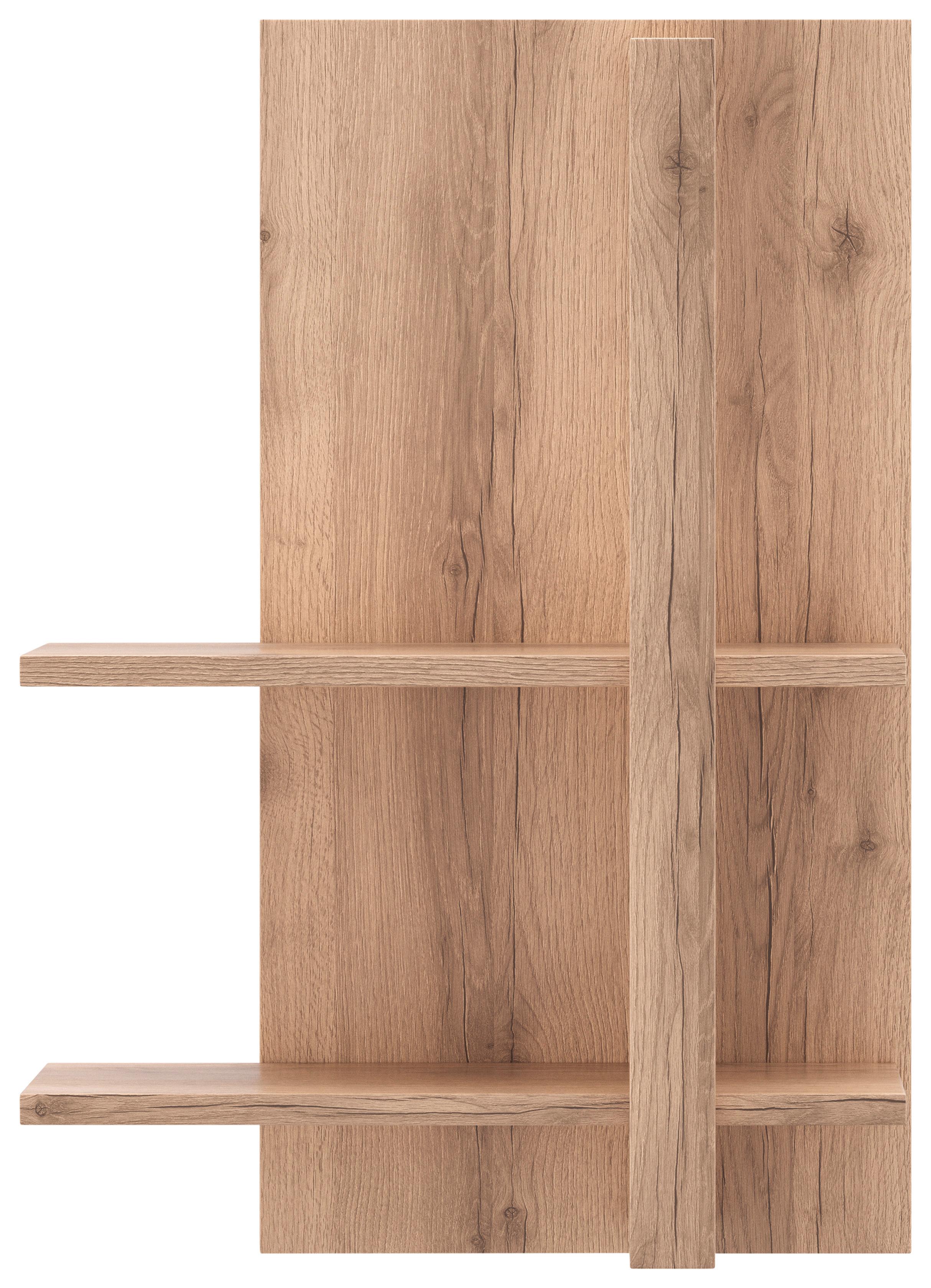 Stenski Regal Vancouver, Barva Hrasta - barve hrasta, Moderno, leseni material (67/96/25cm) - Mömax