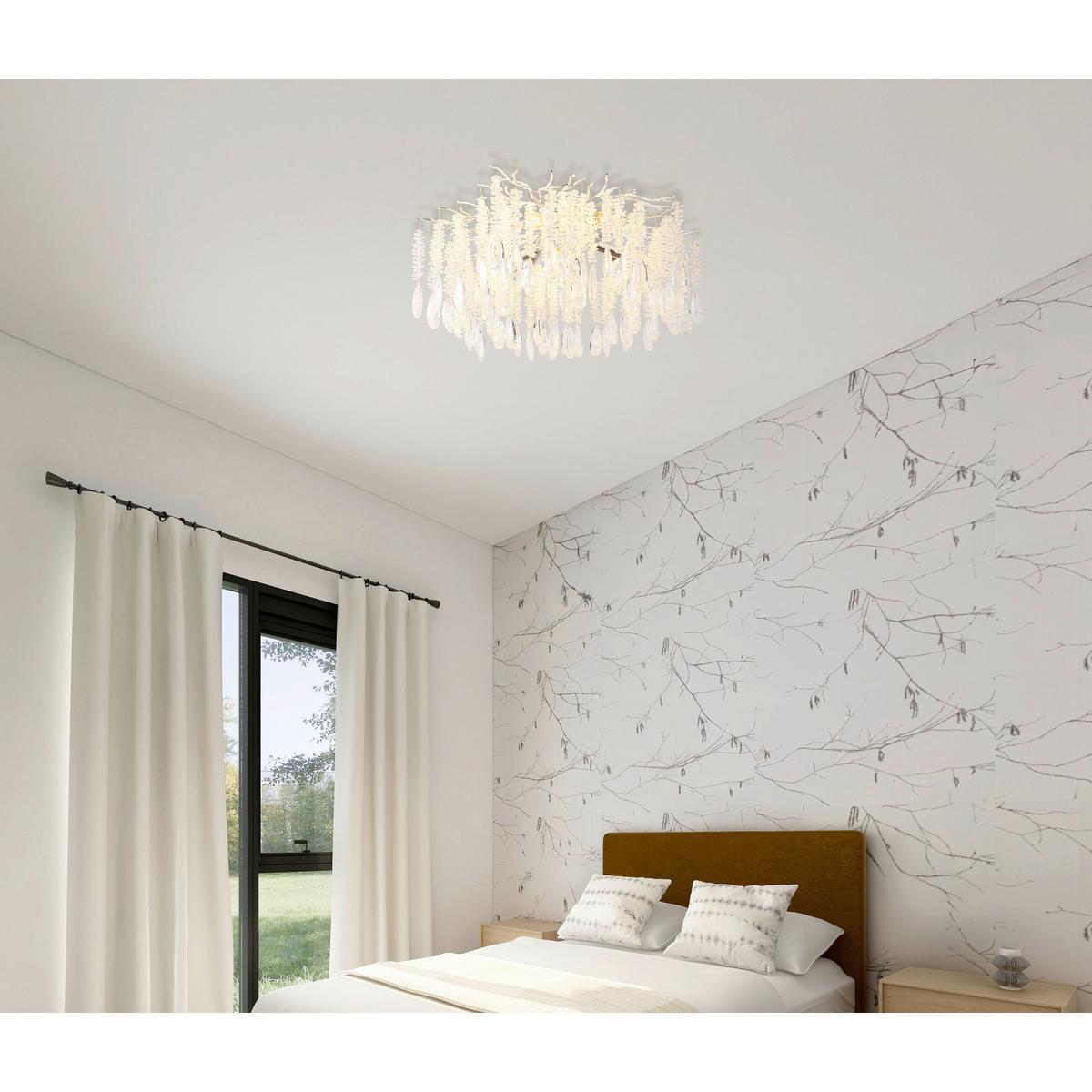 Stropna Svjetiljka Kinga - srebrne boje/prozirno, Konvencionalno, staklo/metal (60/45cm) - Globo