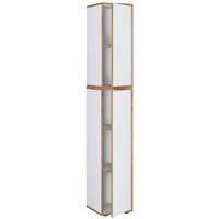 Aktenschrank Weiss/honigeiche - Honigeiche/Weiss, Design, Holzwerkstoff (30/183/33cm) - P & B