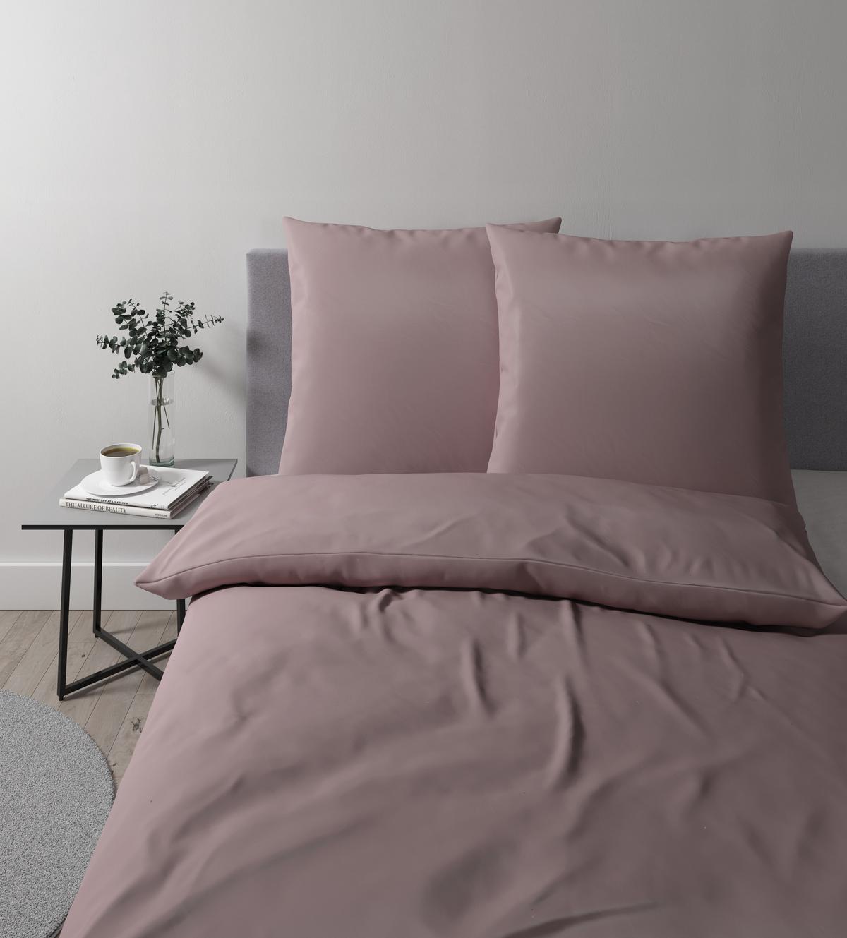 Bettwäsche Alex Uni XXL ca. 200x220cm - Altrosa, MODERN, Textil (200/220cm) - Premium Living