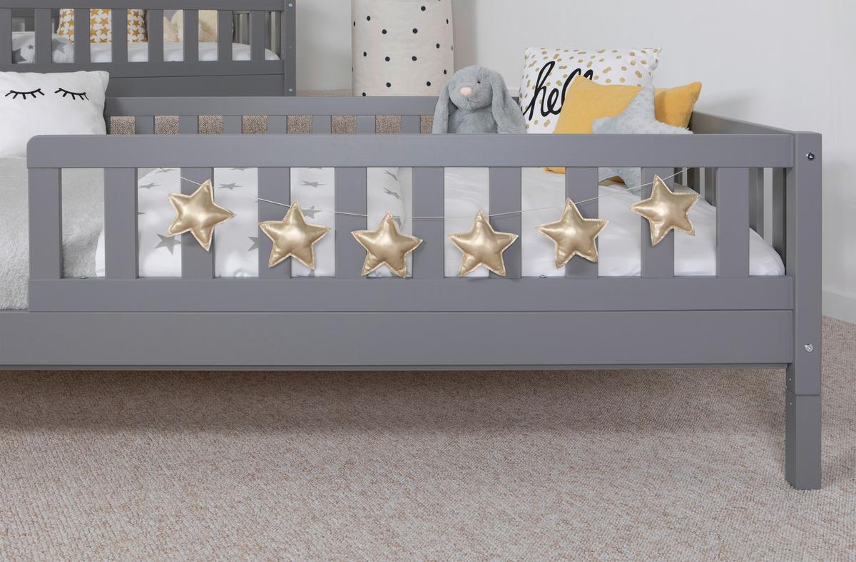 Ausziehbett Holz Duo ca. 100x200 cm Kiefer Hellgrau - Hellgrau/Naturfarben, MODERN, Holz/Textil (100/200cm) - MID.YOU