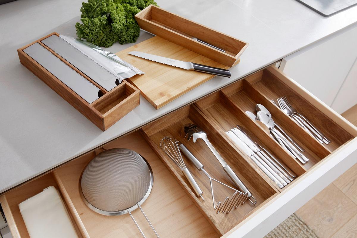 Besteckeinsatz Kristian in Naturfarben - Naturfarben, Modern, Holz (38,3/10/5,5cm) - Zandiara