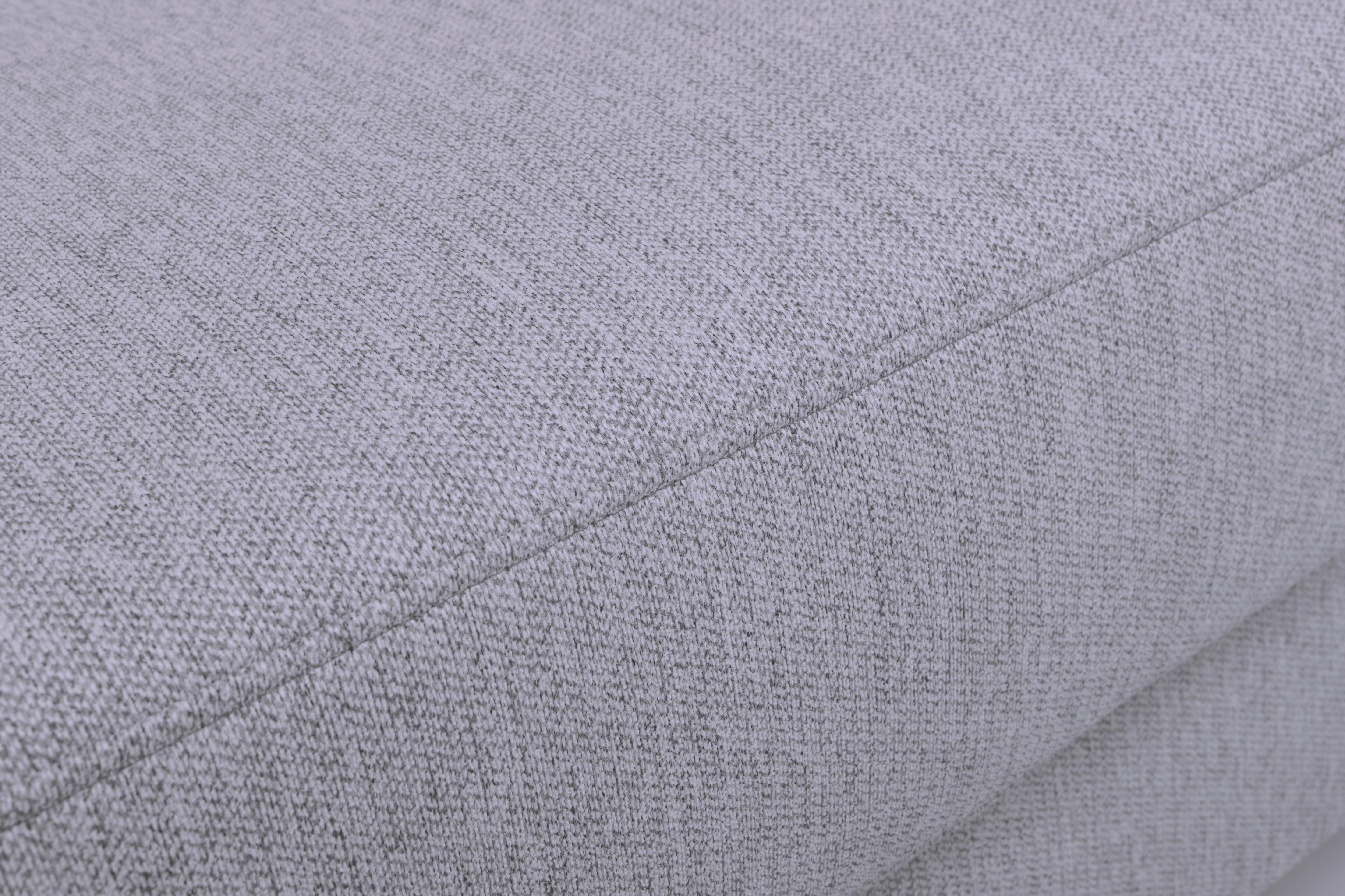 NORET Canapea extensibila - gri deschis, Konventionell, textil (222/93/99cm) - Modern Living