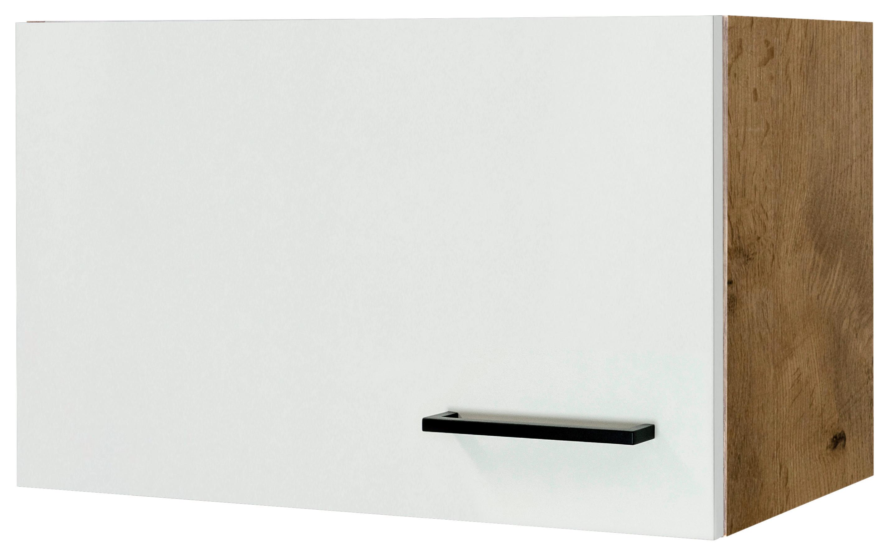 Kuhinjska Zgornja Omarica Avila, Magnolija, Barva Hrasta - magnolija/črna, Konvencionalno, kovina/leseni material (60/32/32cm) - FlexWell