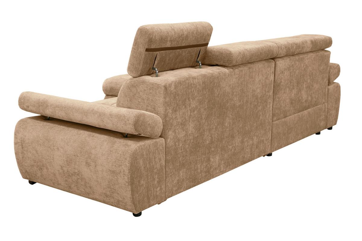 Kutna Garnitura Vegas - crna/bež-smeđa, Design, drvo/tekstil (173/294cm) - Modern Living
