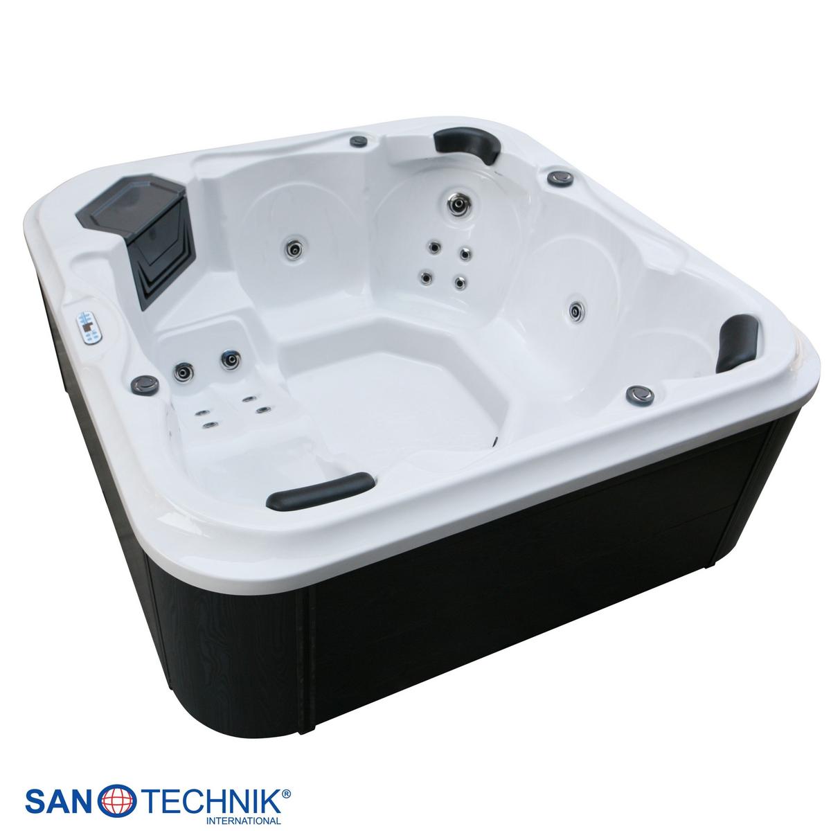 Whirlpool Outdoor Set Schwarz/Weiß ca. 210x80x210cm - Schwarz/Weiß, Basics, Kunststoff (210/80/210cm)