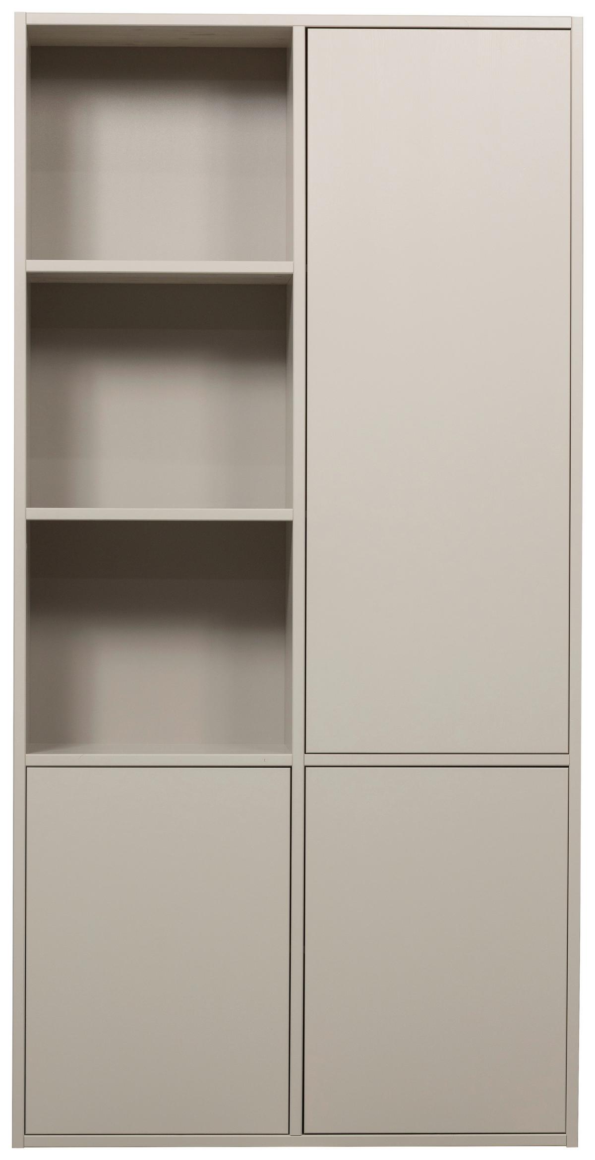 Mehrzweckschrank Meggy Grau B: 108 cm - Grau, Design, Holz (108/215/40cm) - Livetastic