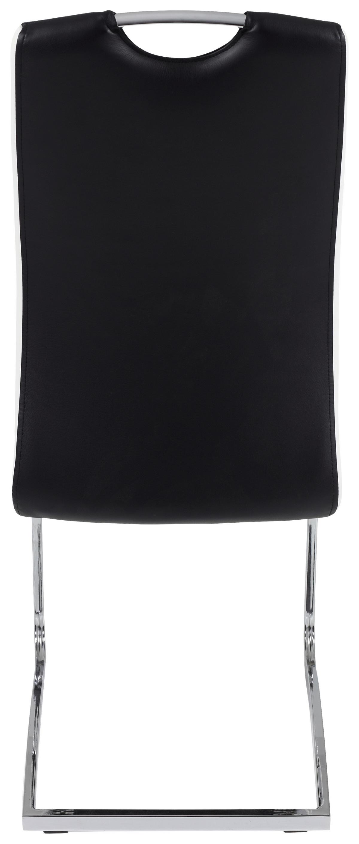 SCHWINGSTUHL-SET TABEA S - Chromfarben/Schwarz, MODERN, Textil/Metall (43/99/61cm) - MID.YOU