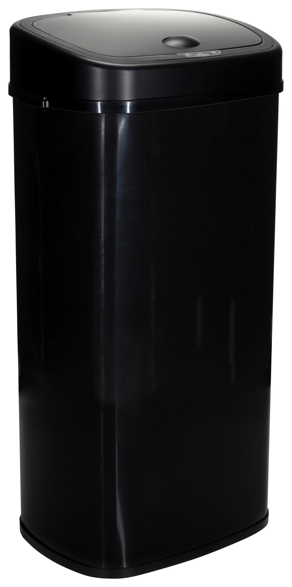 Koš Za Smeti Clean Vi, 68 L, Črna, S Senzorjem - srebrne barve/črna, Moderno, kovina/umetna masa (40/78/29cm) - MID.YOU