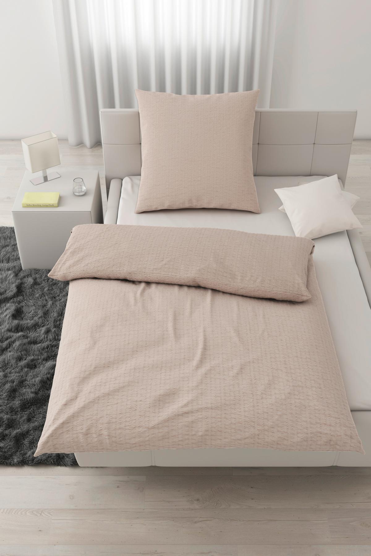 Bettwäsche Gisela Beige ca. 135x200cm - Beige, Textil (135/200cm) - Modern Living