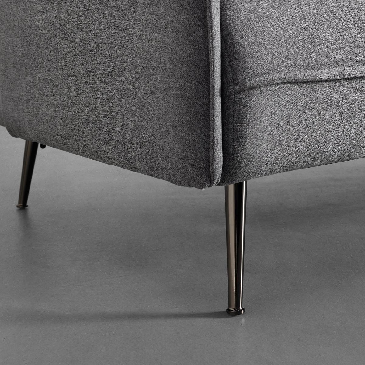 Schlafsofa Lana Grau Webstoff - Dunkelgrau/Grau, MODERN, Holz/Textil (199/89/95cm) - Bessagi Home