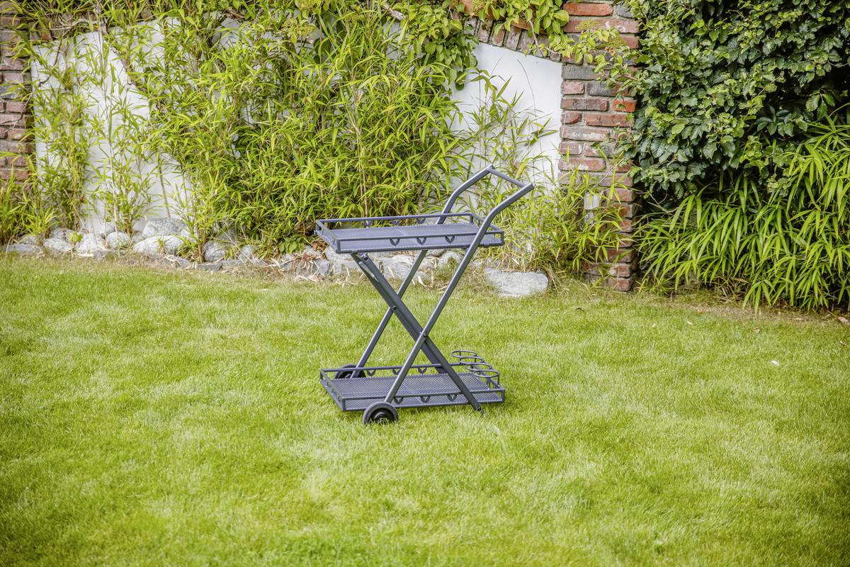 GARTEN-SERVIERWAGEN TOULOUSE - Grau, Basics, Metall (69/54/87cm) - Gardenson