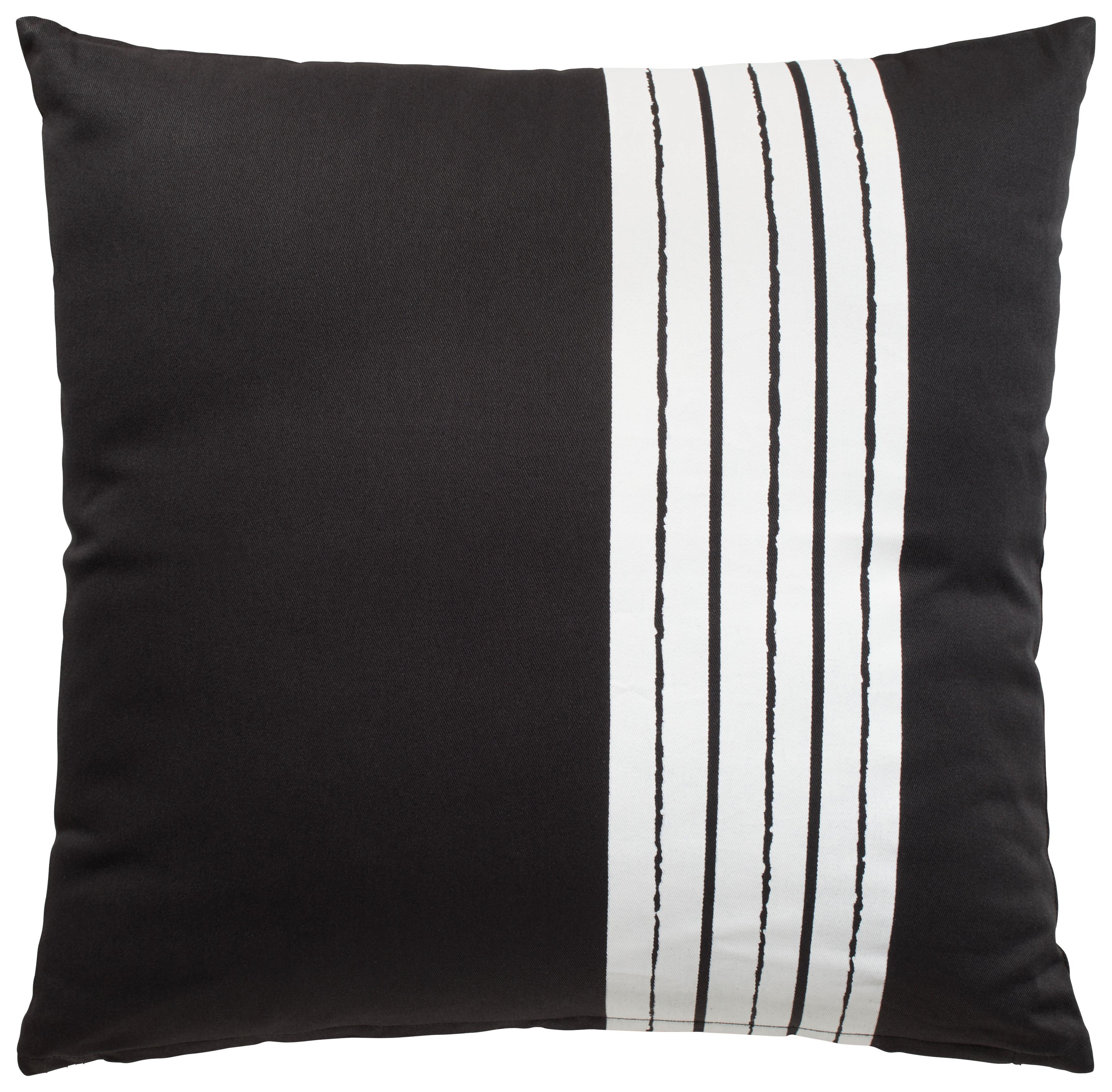 Okrasna Blazina Stripe - črna, Moderno, tekstil (45/45cm) - Modern Living