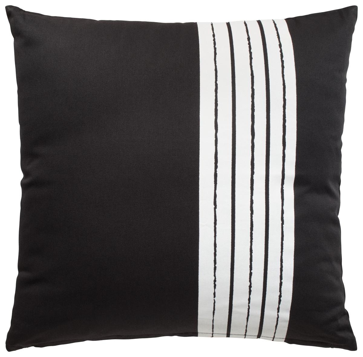 Pernă decorativă Stripe, cca. 45x45cm - negru, Modern, textil (45/45cm) - Modern Living