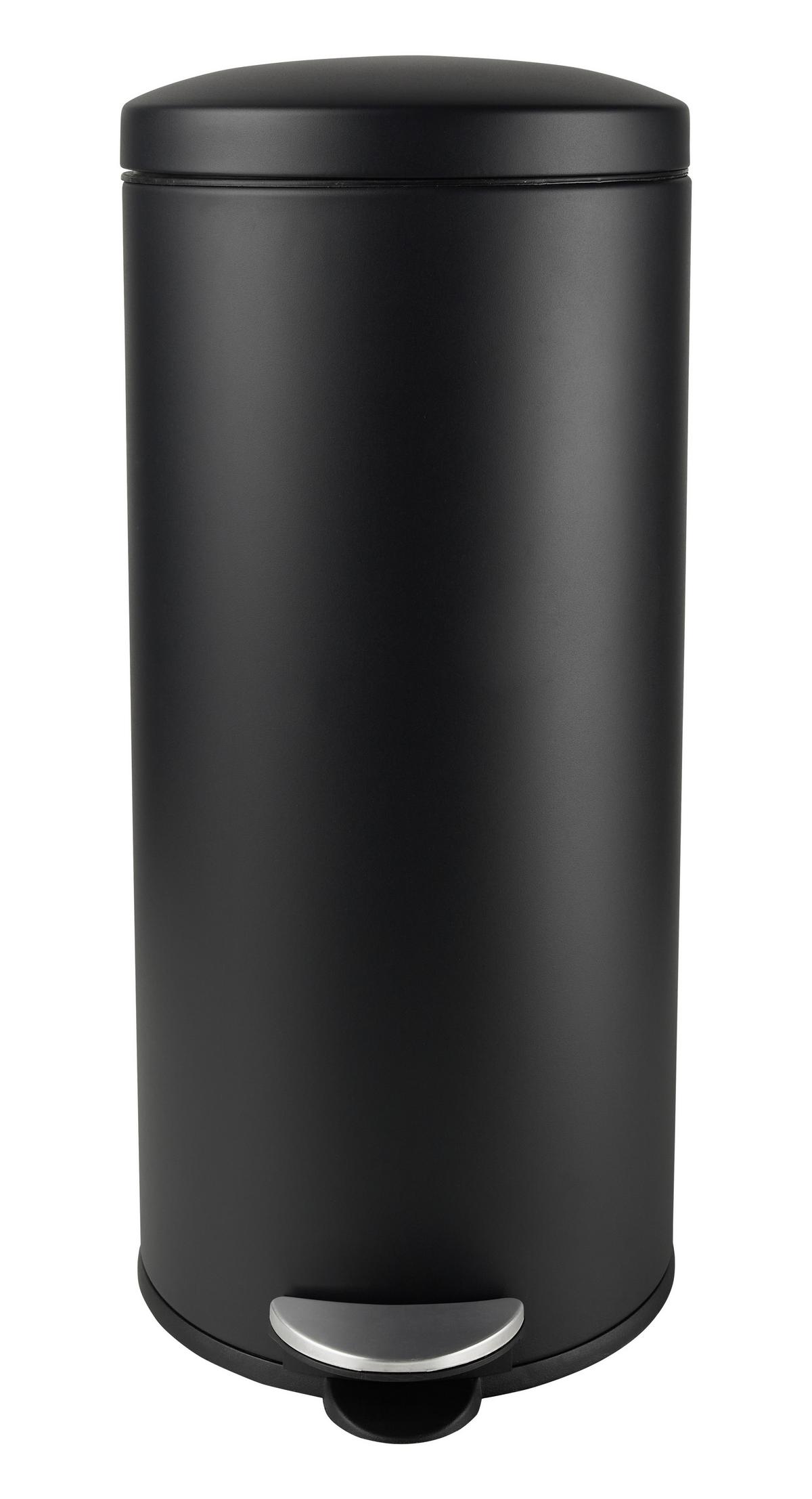KOSZ NA ŚMIECI Z PEDAŁEM SAMUEL - 40L - czarny, Konventionell, tworzywo sztuczne/metal (36,50/67cm) - Modern Living