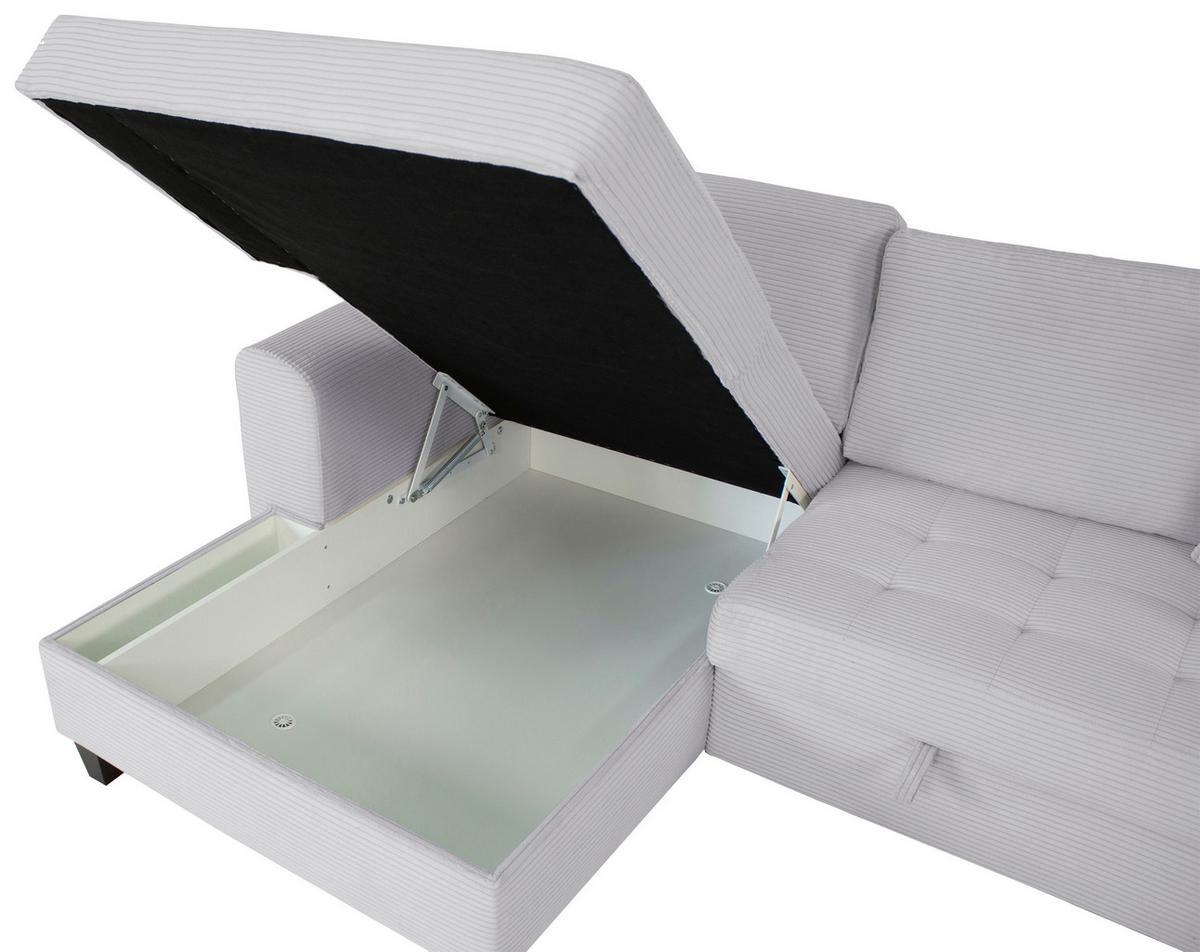 Kutna Garnitura Moritz - svijetlo siva, Trend, tekstil (155/265cm) - Modern Living