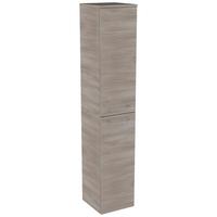 Hochschrank "Lima" , esche - Chromfarben/Eschefarben, MODERN, Glas/Holzwerkstoff (30,5/160,5/32cm) - MID.YOU
