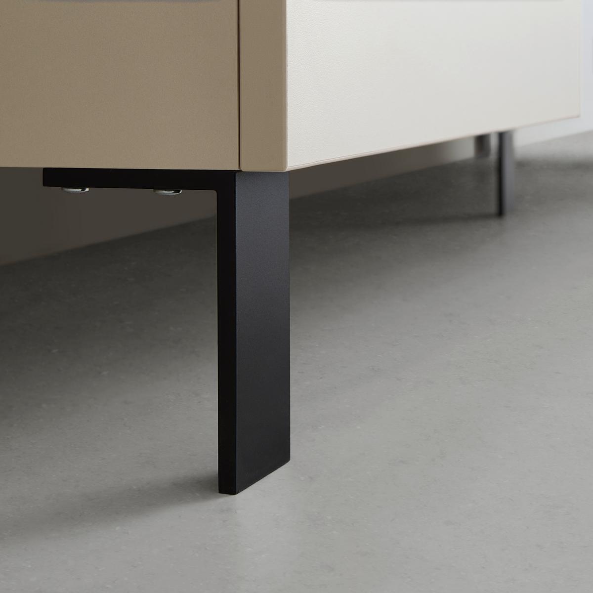 Sideboard GW-Fresno in Kaschmir - Kaschmir/Schwarz, Modern, Holzwerkstoff/Metall (192/89/40cm) - Premium Living