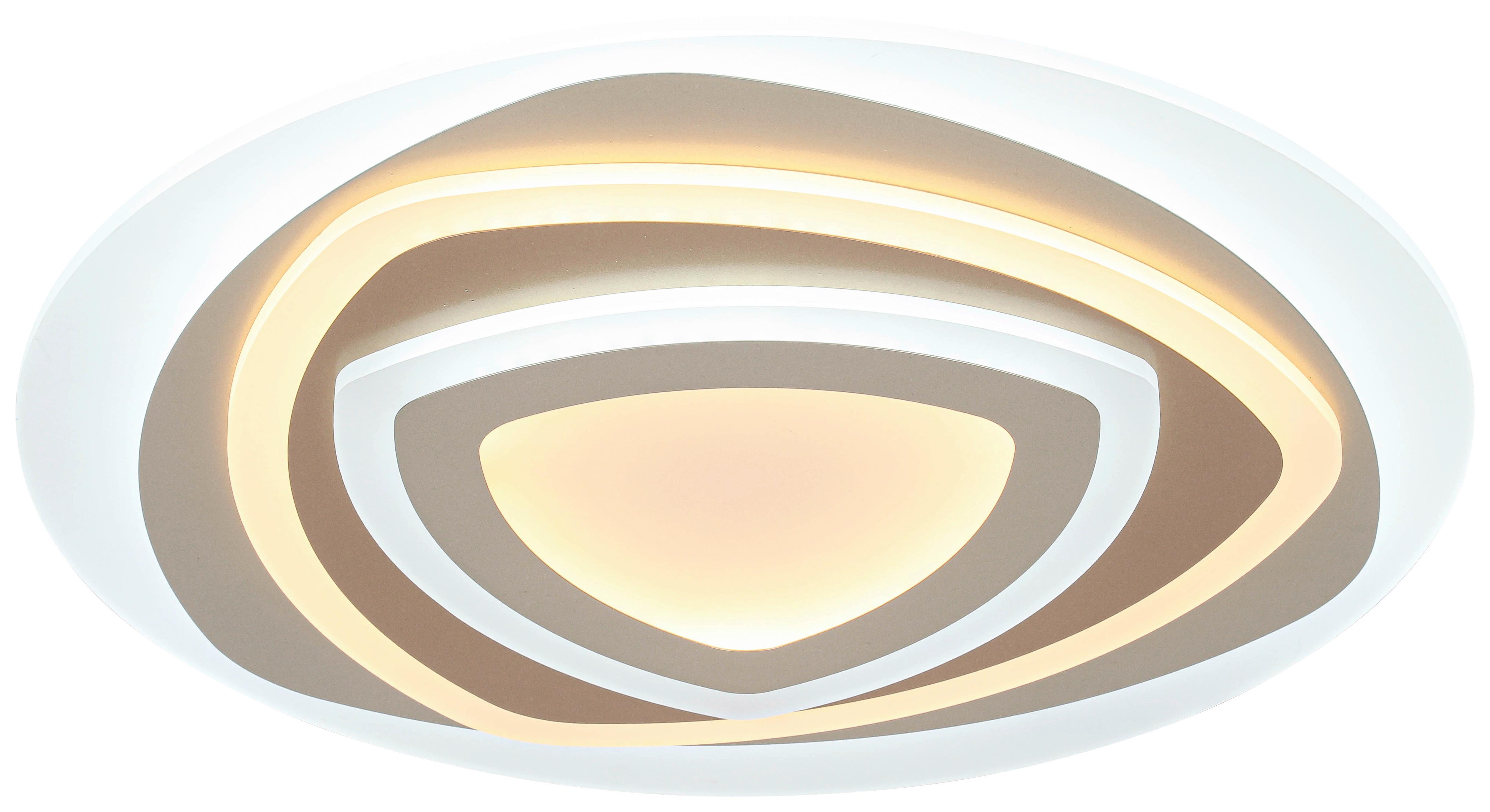 LAMPA SUFITOWA ELLA - biały/cappuccino, Trend, tworzywo sztuczne/metal (50/6cm) - Novel