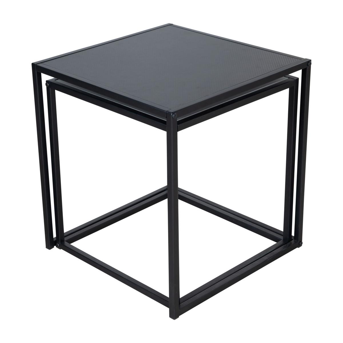 Beistelltisch-Set Minecraft 2er-Set Schwarz - Schwarz, MODERN, Holzwerkstoff/Metall (45/48/45cm) - Minecraft