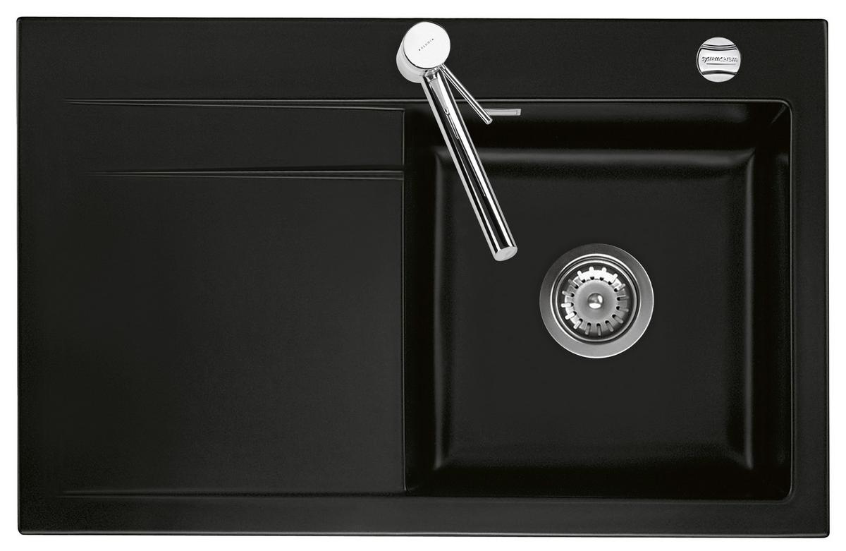 Spüle Stema80, Typ:50540287 Nigra re - Schwarz, Keramik (80/51cm) - Systemceram