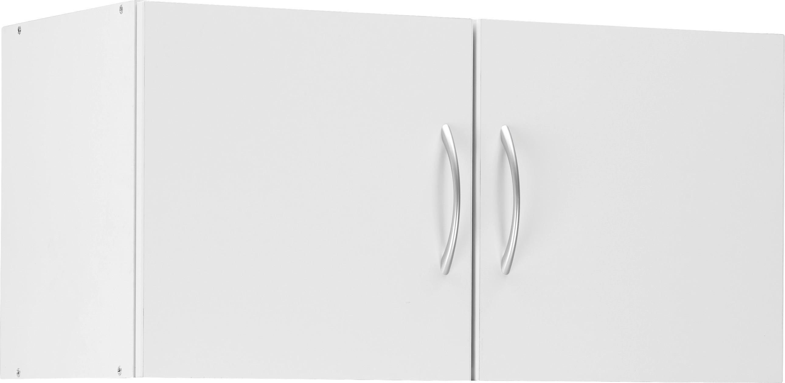 Aufsatzschrank in Weiß - Alufarben/Weiß, Holzwerkstoff/Kunststoff (80/40/40cm) - Modern Living