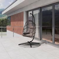 Fotoliu suspendat Laura - negru/gri, Basics, plastic/metal (103/198/102cm) - Mömax