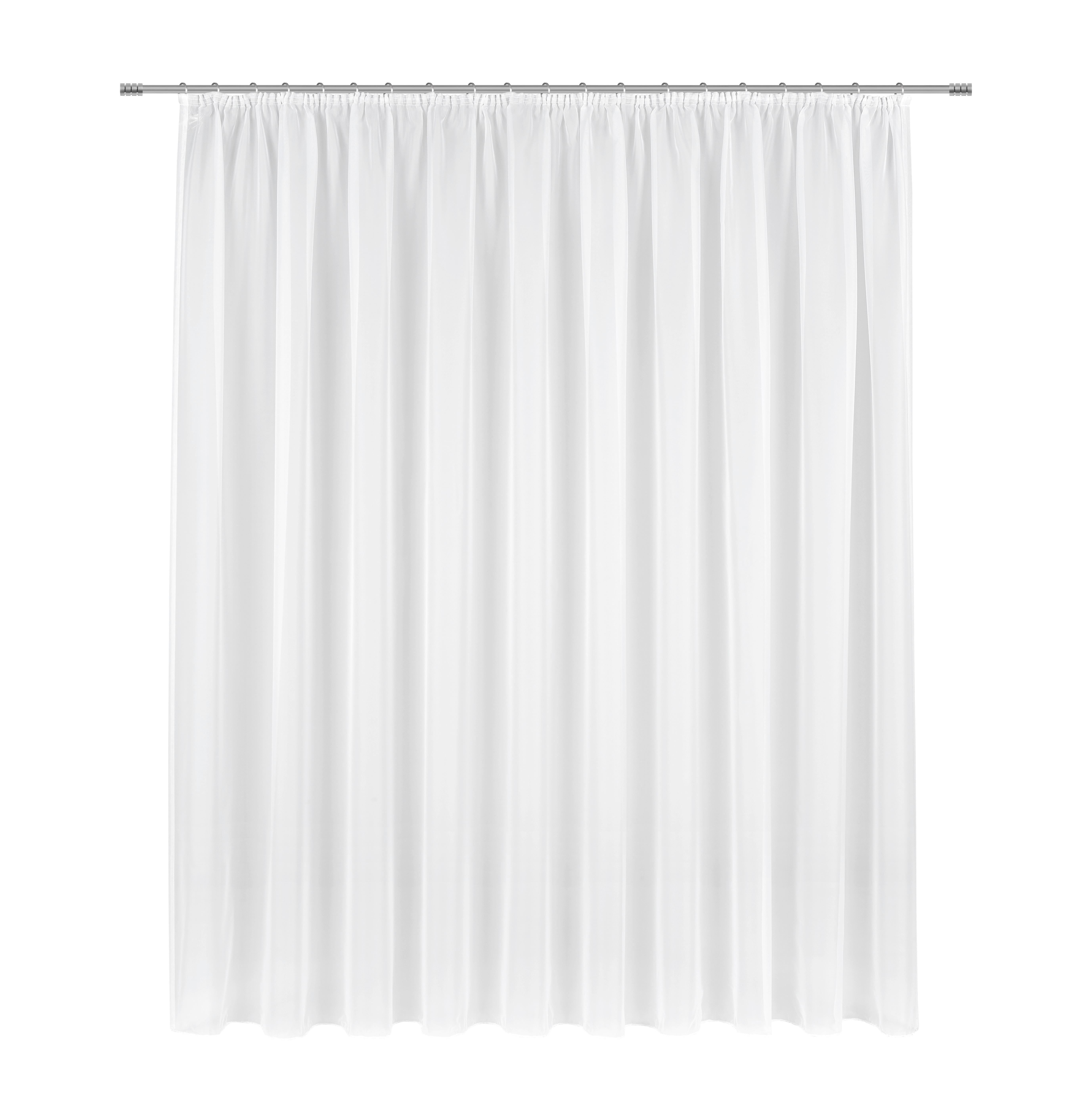 Tagesvorhang Anna Store 2 ca. 300x175cm - Weiss, Konventionell, Textil (300/175cm) - Based