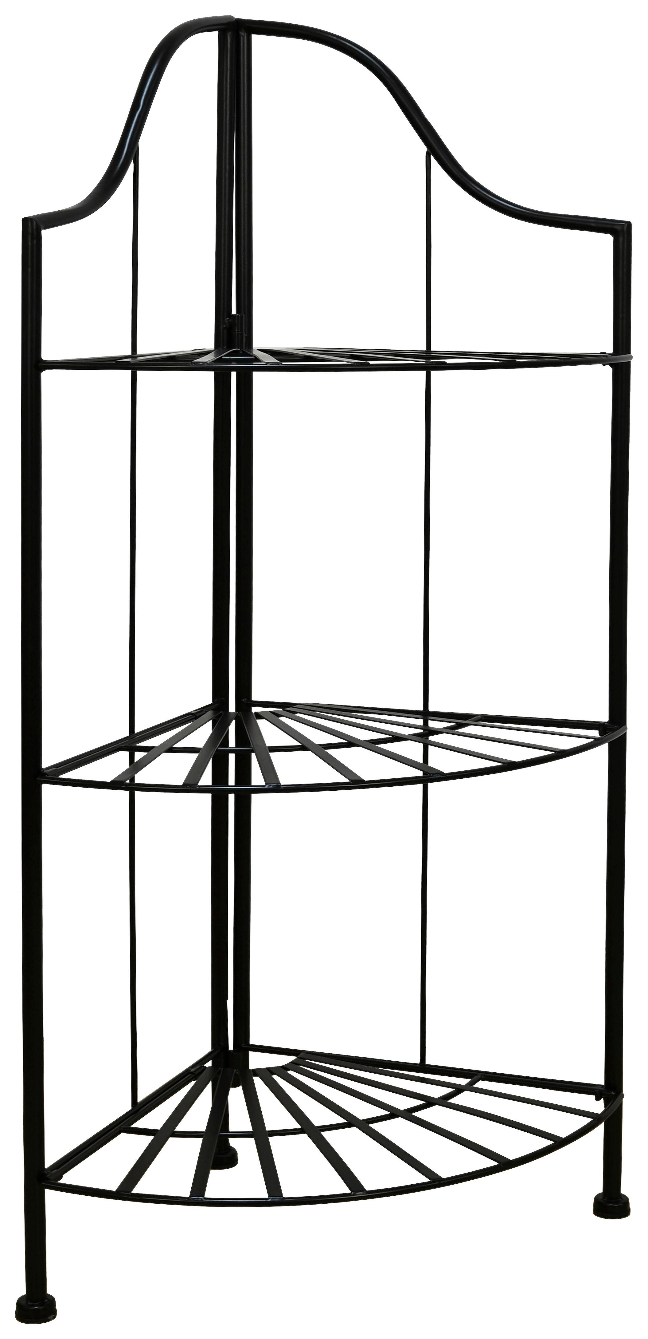 Regal Nadim, Črna - črna, Trend, kovina (30/100/30cm)