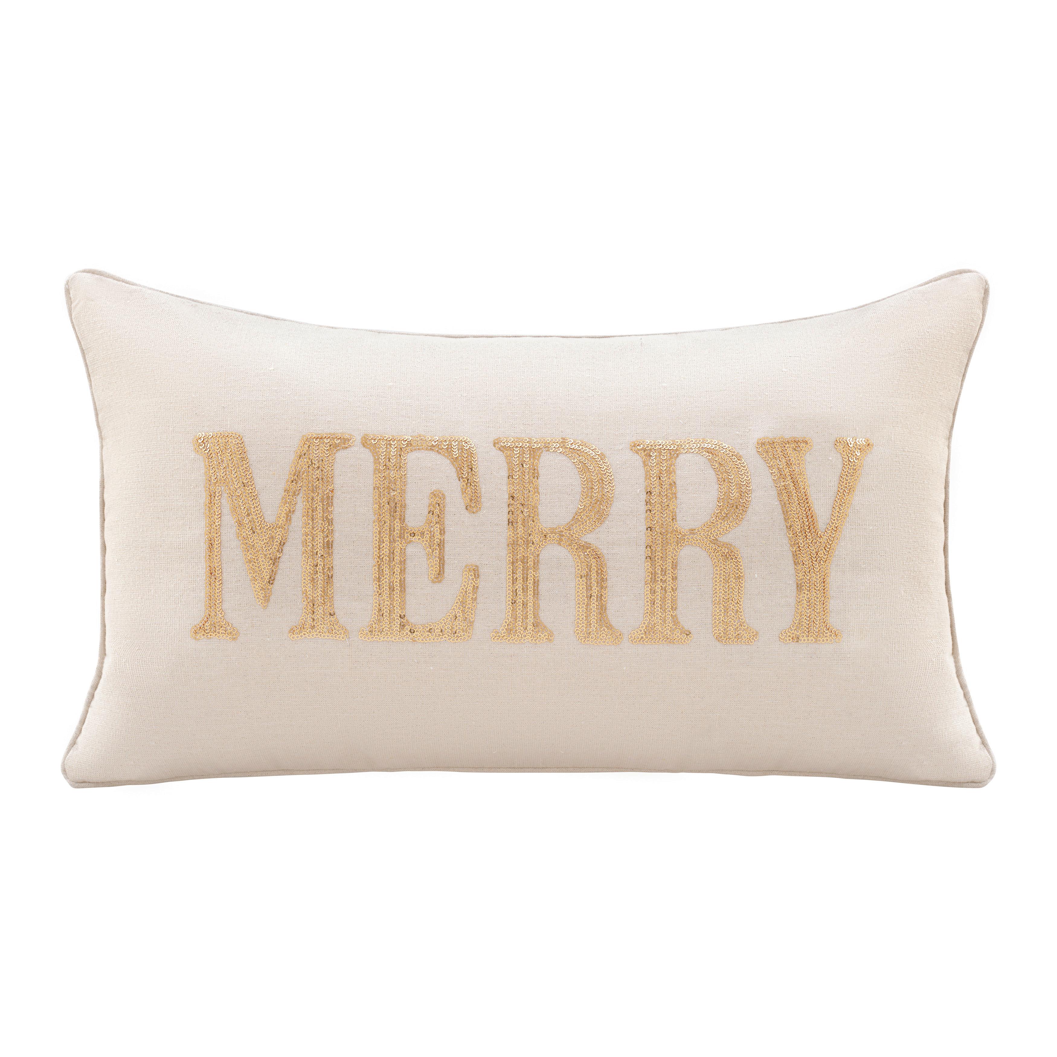 Zierkissen Merry Goldfarben/Beige ca. 30x50cm - Beige/Goldfarben, Textil (30/50cm) - Mömax