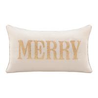 Zierkissen Merry Goldfarben/Beige ca. 30x50cm - Beige/Goldfarben, Textil (30/50cm) - Mömax