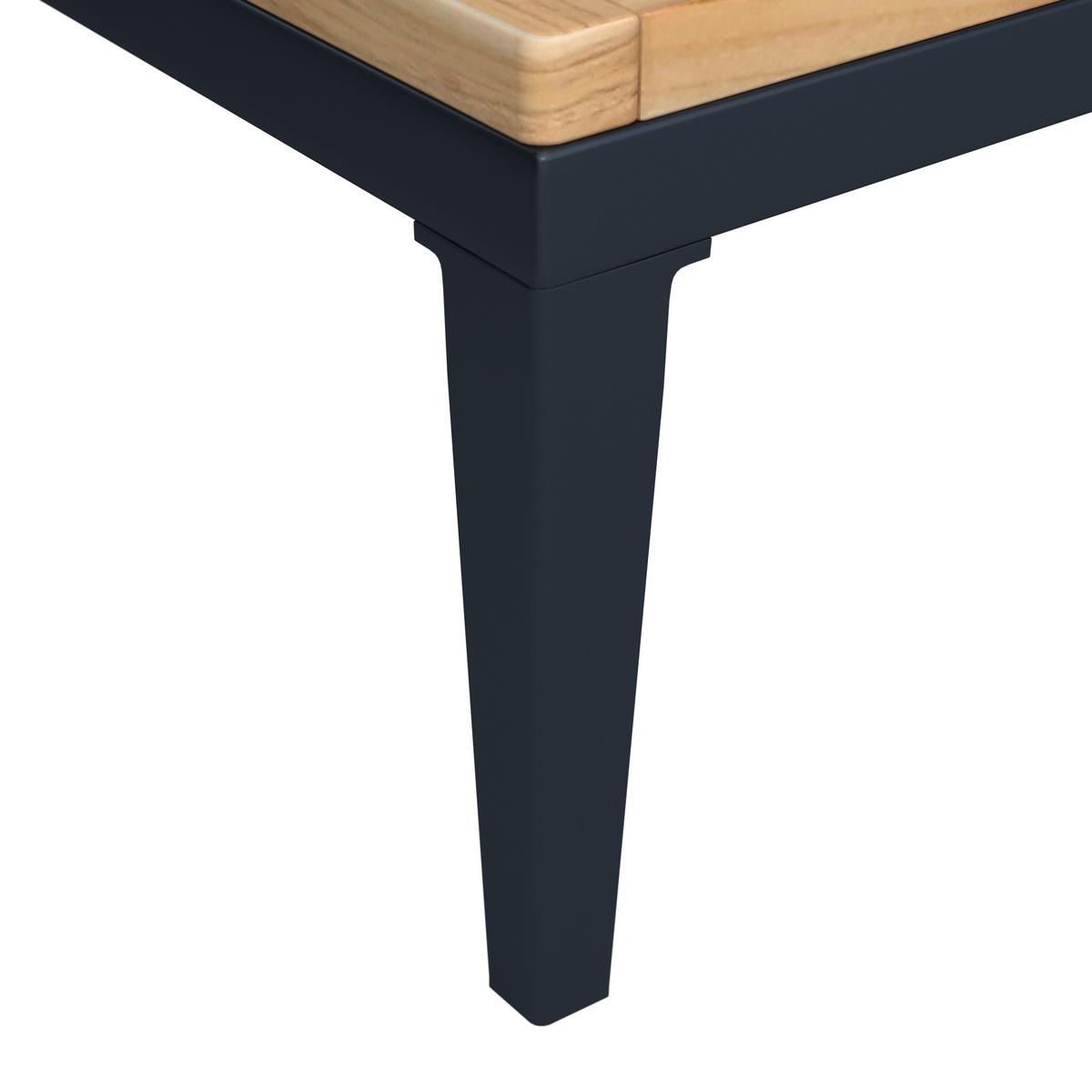 Loungegarnitur "Aurelia", hell/dunkelgrau, Holz/Metall - Dunkelgrau/Hellgrau, Modern, Holz/Textil (248/62,5/90cm) - Bessagi Garden