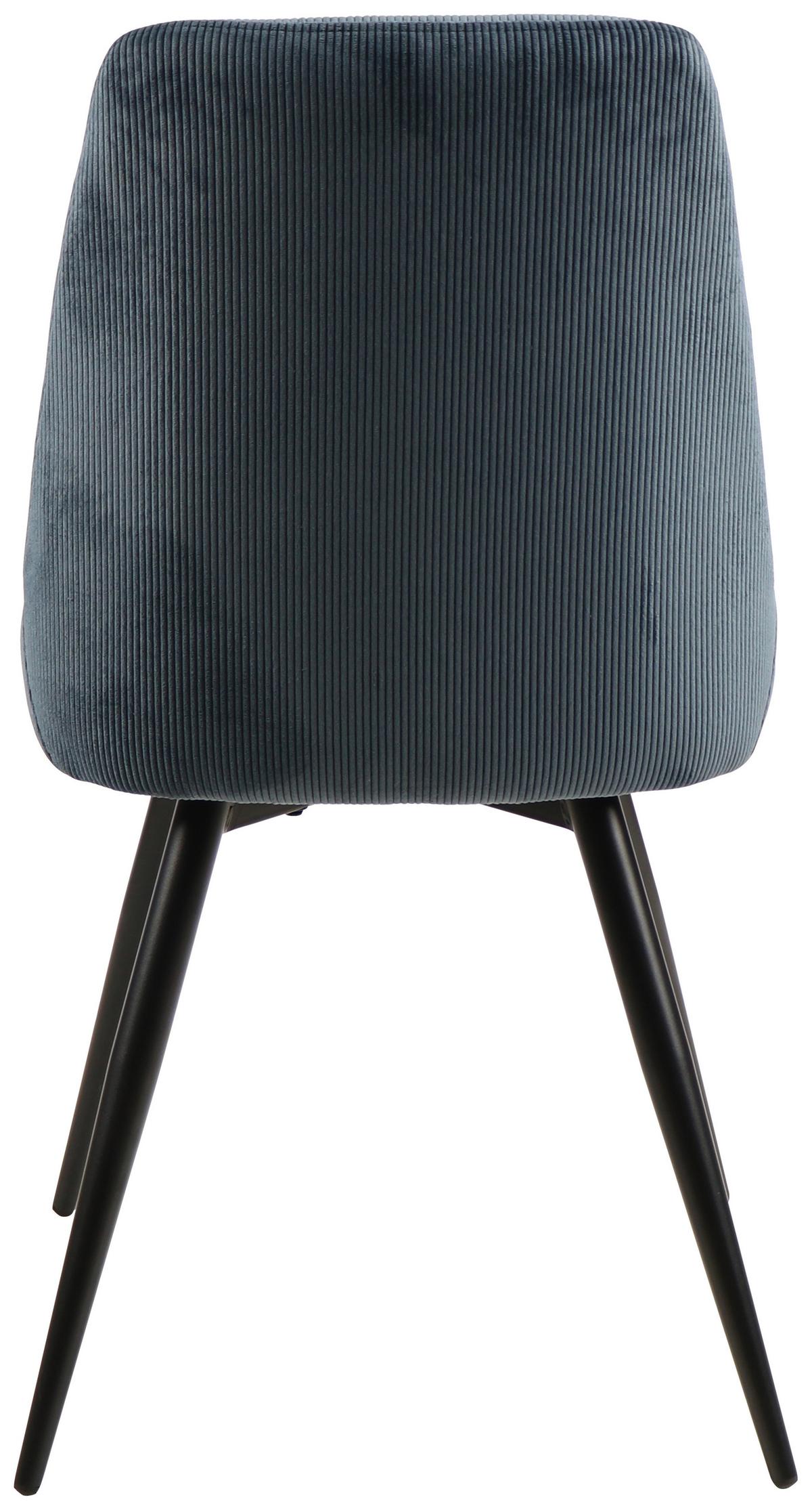 KRZESŁO CORINNA - niebieski/czarny, Modern, metal/drewno (49/88/59cm) - MID.YOU
