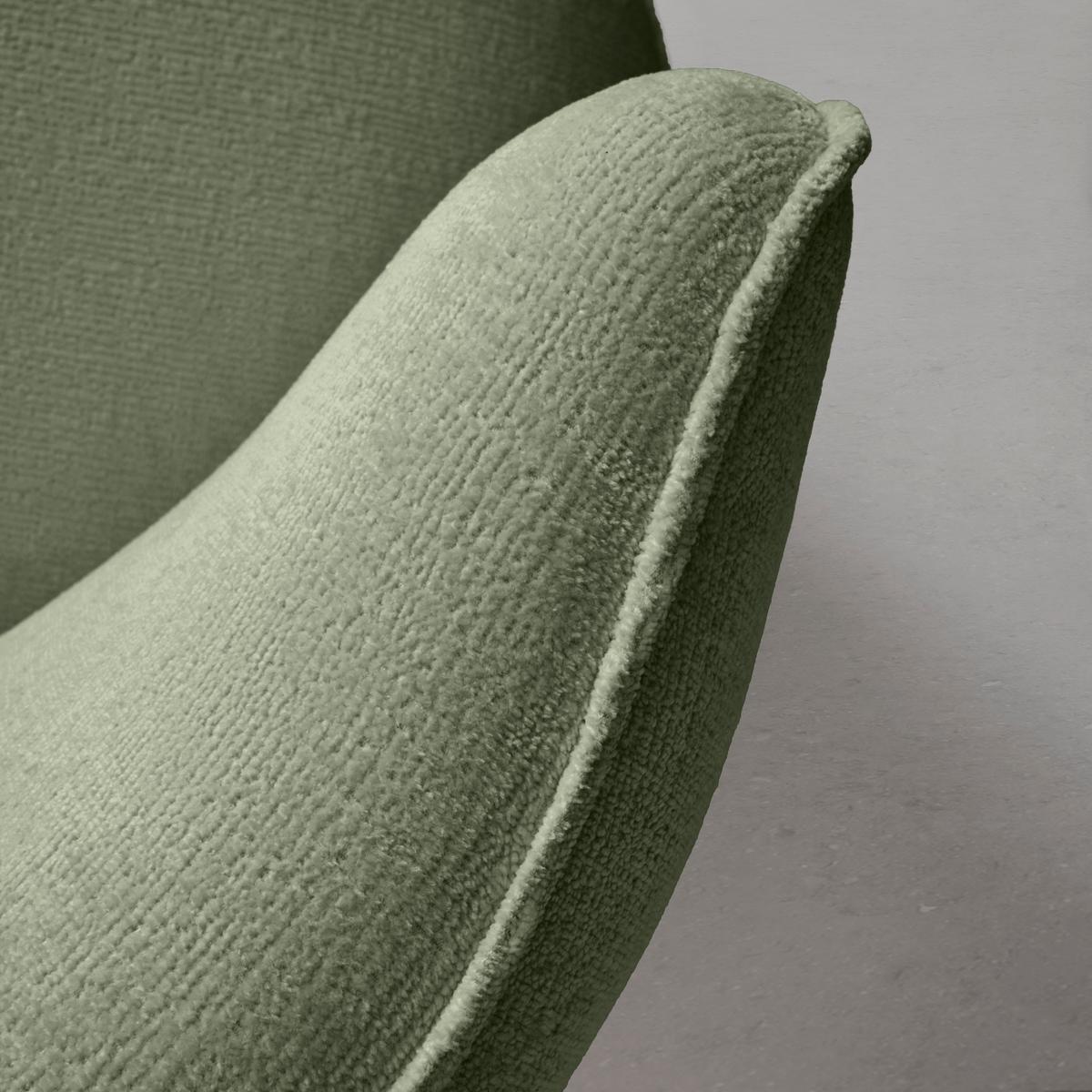 Sessel Jasima Grün drehbar - Schwarz/Grün, MODERN, Textil/Metall (77/81/85cm) - Premium Living