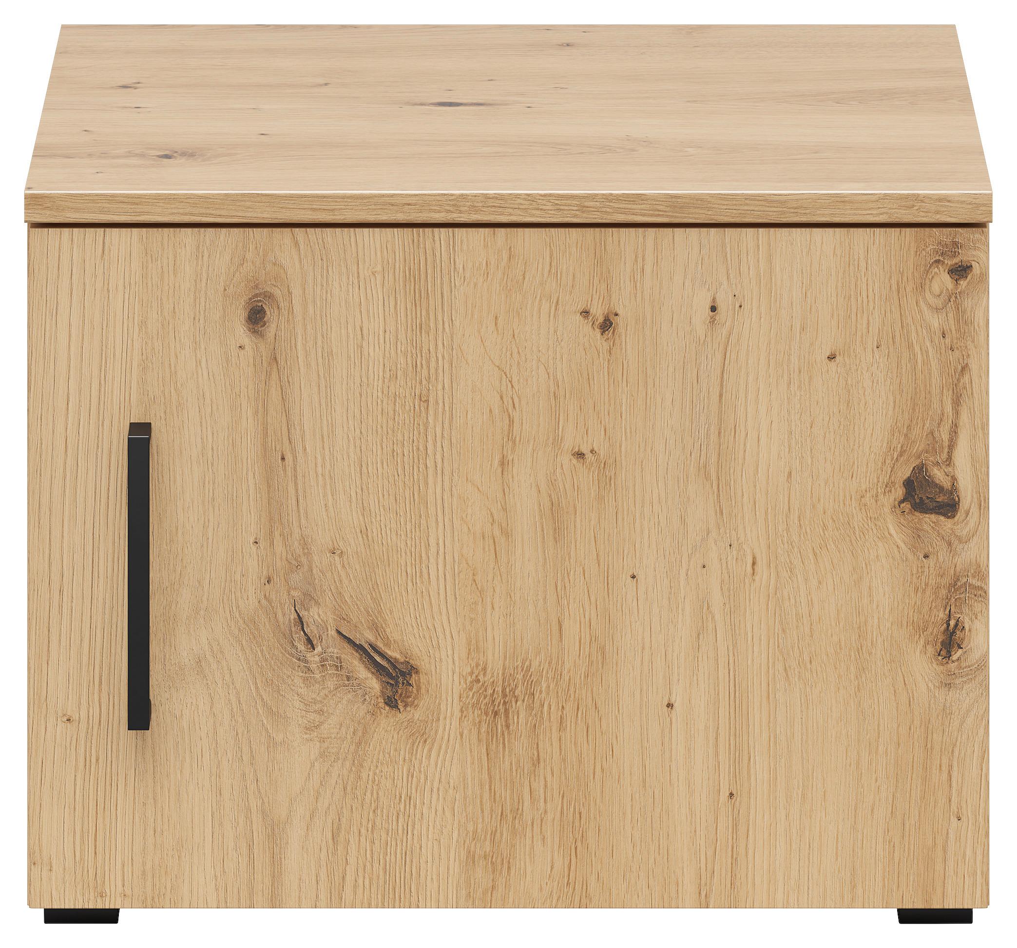 Aufsatzschrank Multistauraum Eiche Artisan - Schwarz/Eiche Artisan, MODERN, Holzwerkstoff/Kunststoff (45/35/40cm) - Mömax