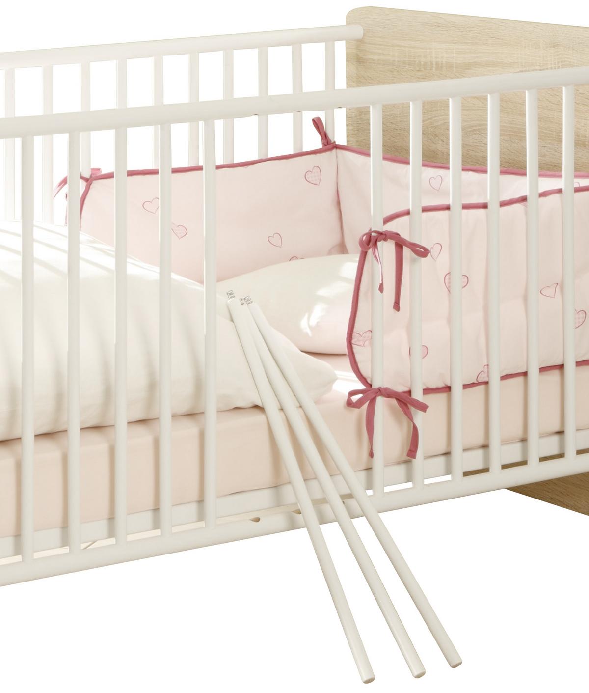 Otroška Posteljica Wiki Baby, Hrast, Bela, 70x140 - bela/hrast sonoma, Konvencionalno, leseni material (144/82/80cm) - MID.YOU