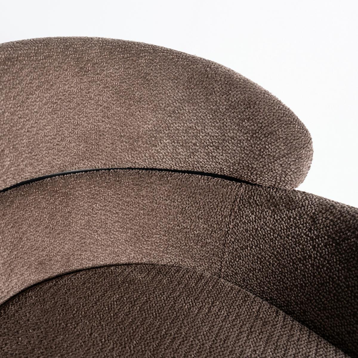 Armlehnstuhl Chloe Braun Webstoff Gepolstert - Schwarz/Braun, MODERN, Textil/Metall (62/79/59,5cm) - Bessagi Home