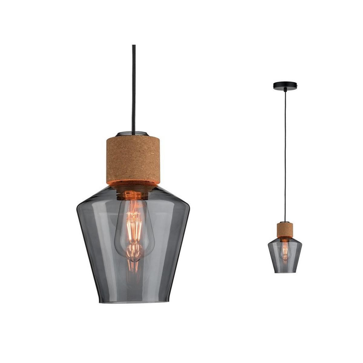 Hängeleuchte Noerdic Elia max. 20 Watt - Schwarz, KONVENTIONELL, Glas/Metall (18cm) - Paulmann