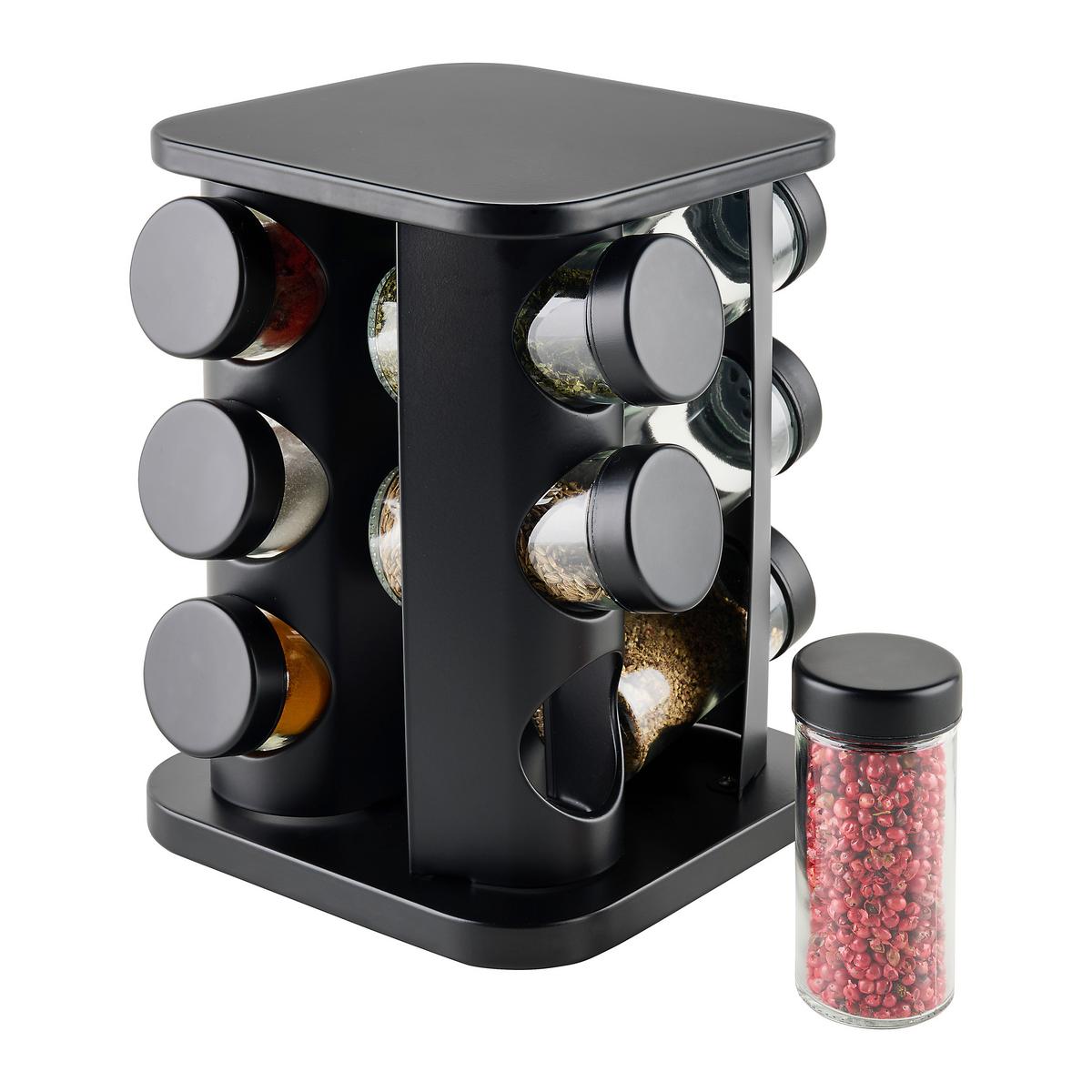 Vrtuljak Za Začine Ragnar 12/1 - bijela/prozirno, Moderno, staklo/metal (20/22/20cm) - Mömax