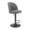 BARPALL ROMY - grå/svart, Modern, metall/textil (53/99-119/48cm) - Mömax