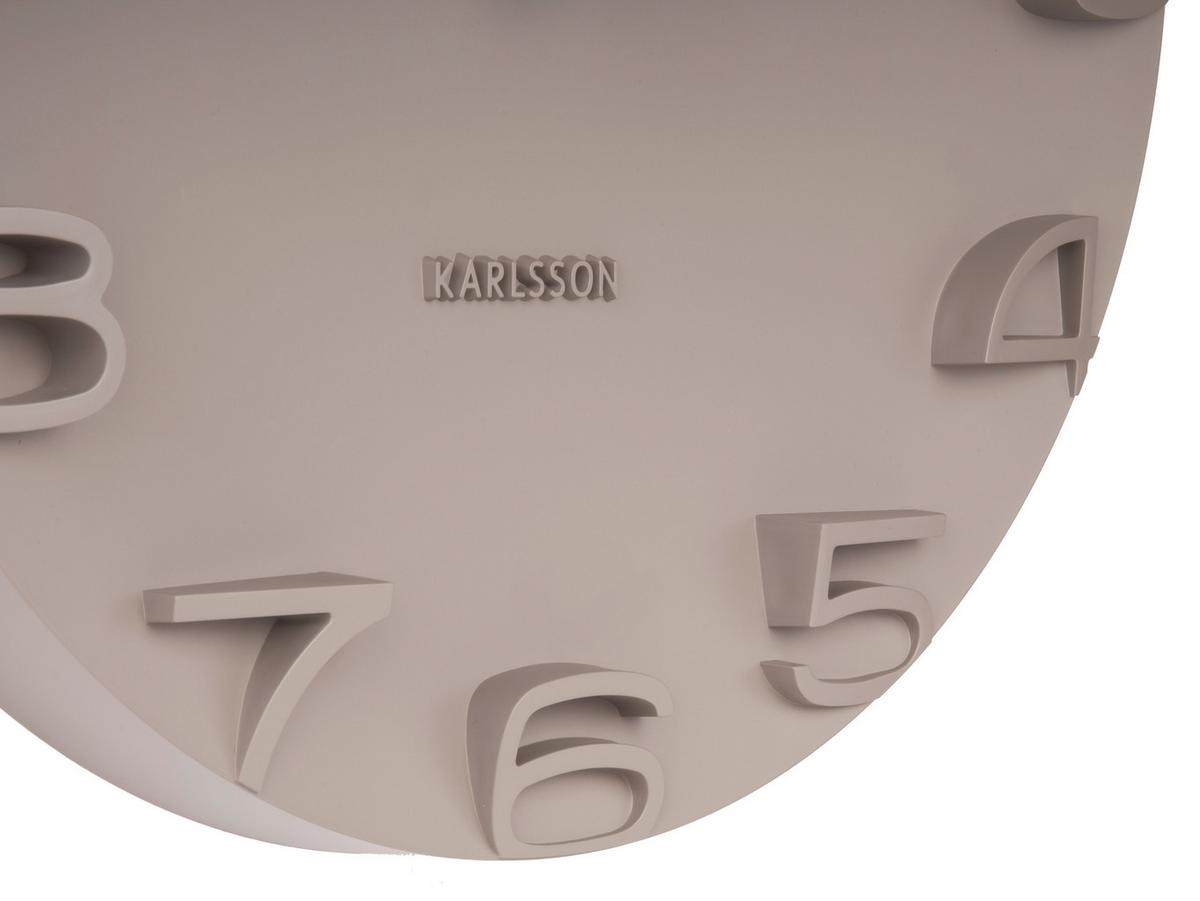 ZEGAR ŚCIENNY KA5311GY - szary, Basics, tworzywo sztuczne (42/42/5cm) - Karlsson