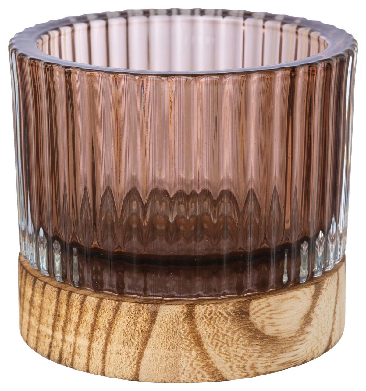 Mécsestartó Maja I - barna/szürke, Basics, Üveg (8,5/13cm) - Modern Living