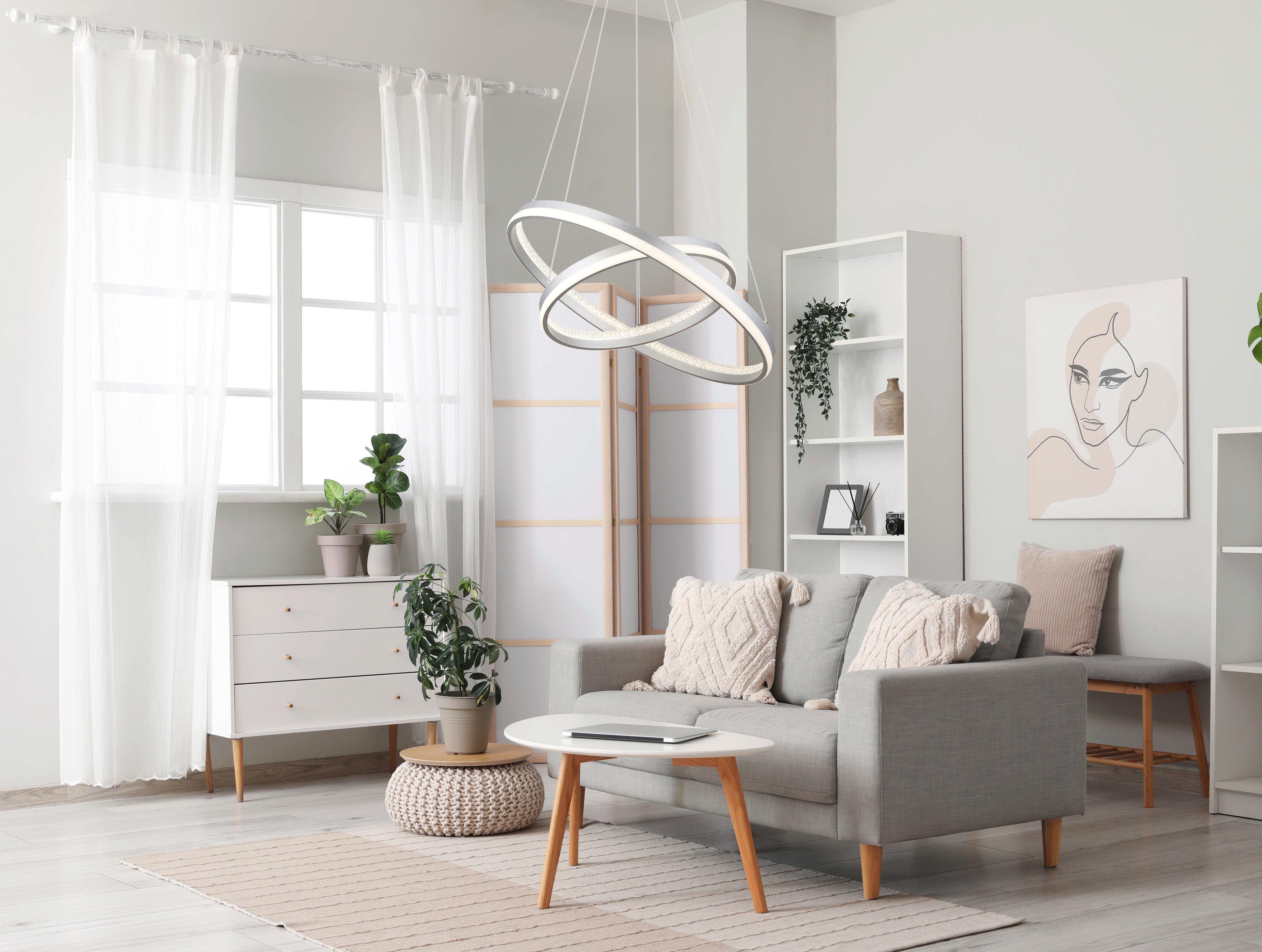 LED-HÄNGELEUCHTE 32000202 MARY - Klar/Weiss, Design, Kunststoff/Metall (59,5/120cm) - Globo