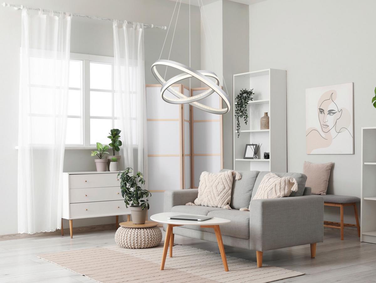 LED-HÄNGELEUCHTE 32000202 MARY - Klar/Weiss, Design, Kunststoff/Metall (59,5/120cm) - Globo