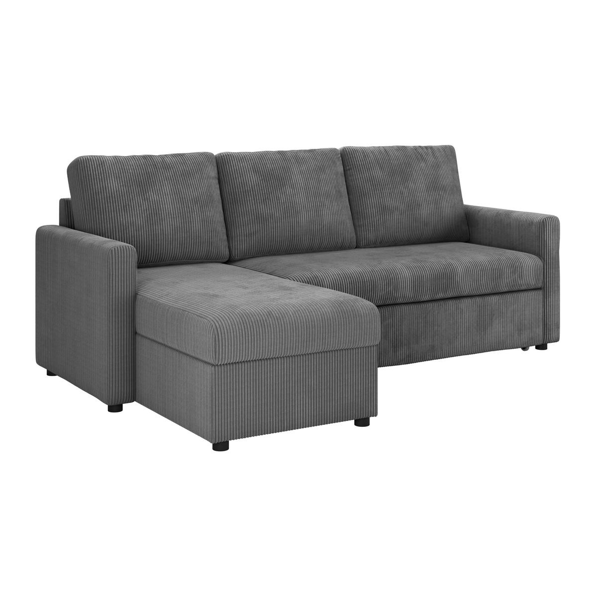 Colțar Paris - antracit, Basics, lemn/metal (215/145cm)