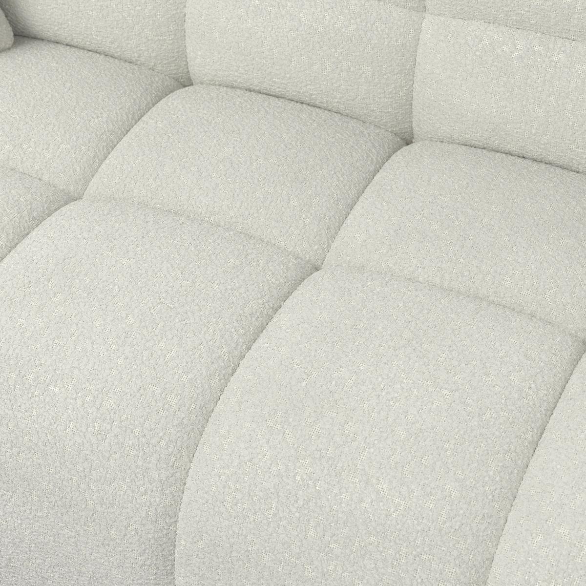 CANAPEA MARIE - alb/culoare natur, Modern, lemn/textil (230/88/77cm) - Bessagi Home