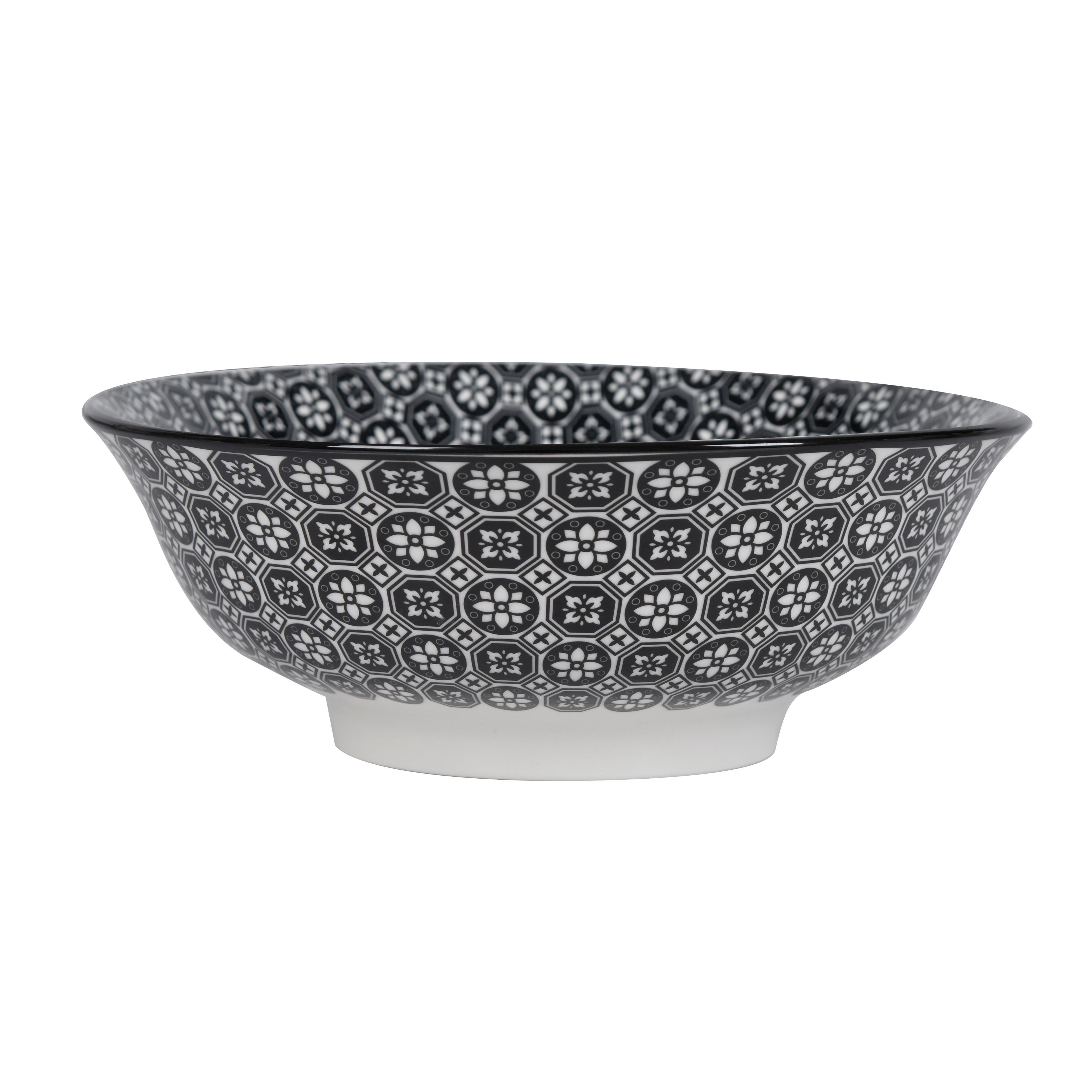 DJUP TALLRIK SHIVA - vit/svart, Lifestyle, keramik (21/7,8cm) - Mömax