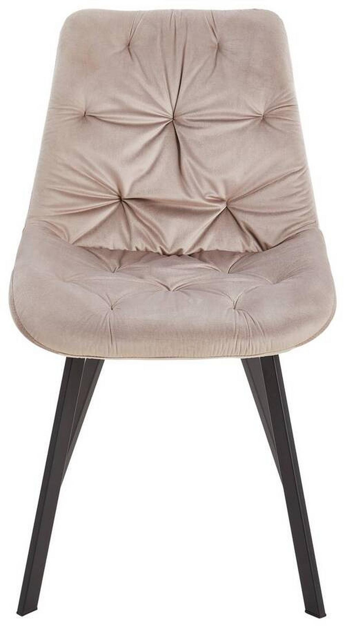 KRZESŁO NELE - czarny/taupe, Modern, metal/drewno (51/83/61cm) - MID.YOU